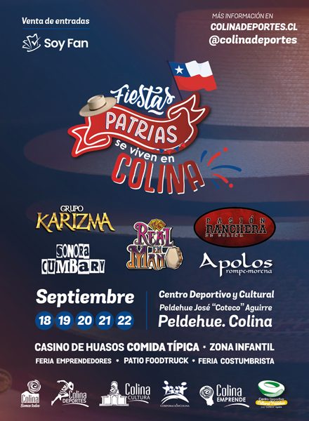 ¡Ven a disfrutar con toda la familia y vive las tradiciones chilenas al máximo en las Fiestas Patrias Colina 2024! ¡Te esperamos!